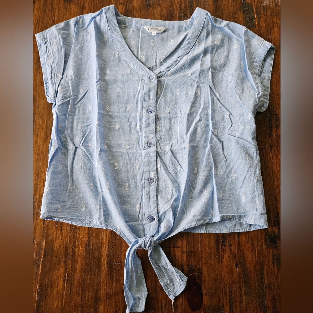 Northern Reflections Cotton Tie Blouse size medium